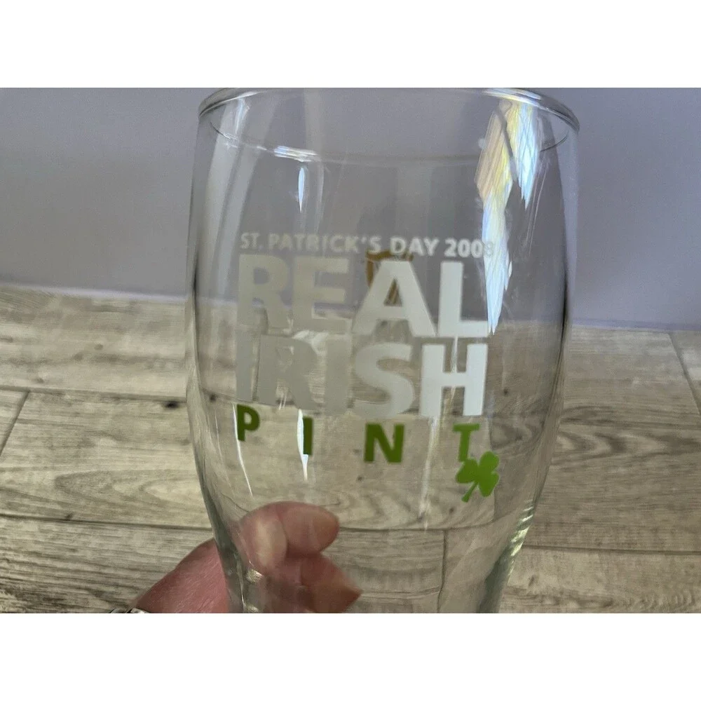 Guinness Beer Pint Glass St Patrick's Day 2008 Real Irish Pint Harp 22 ounces